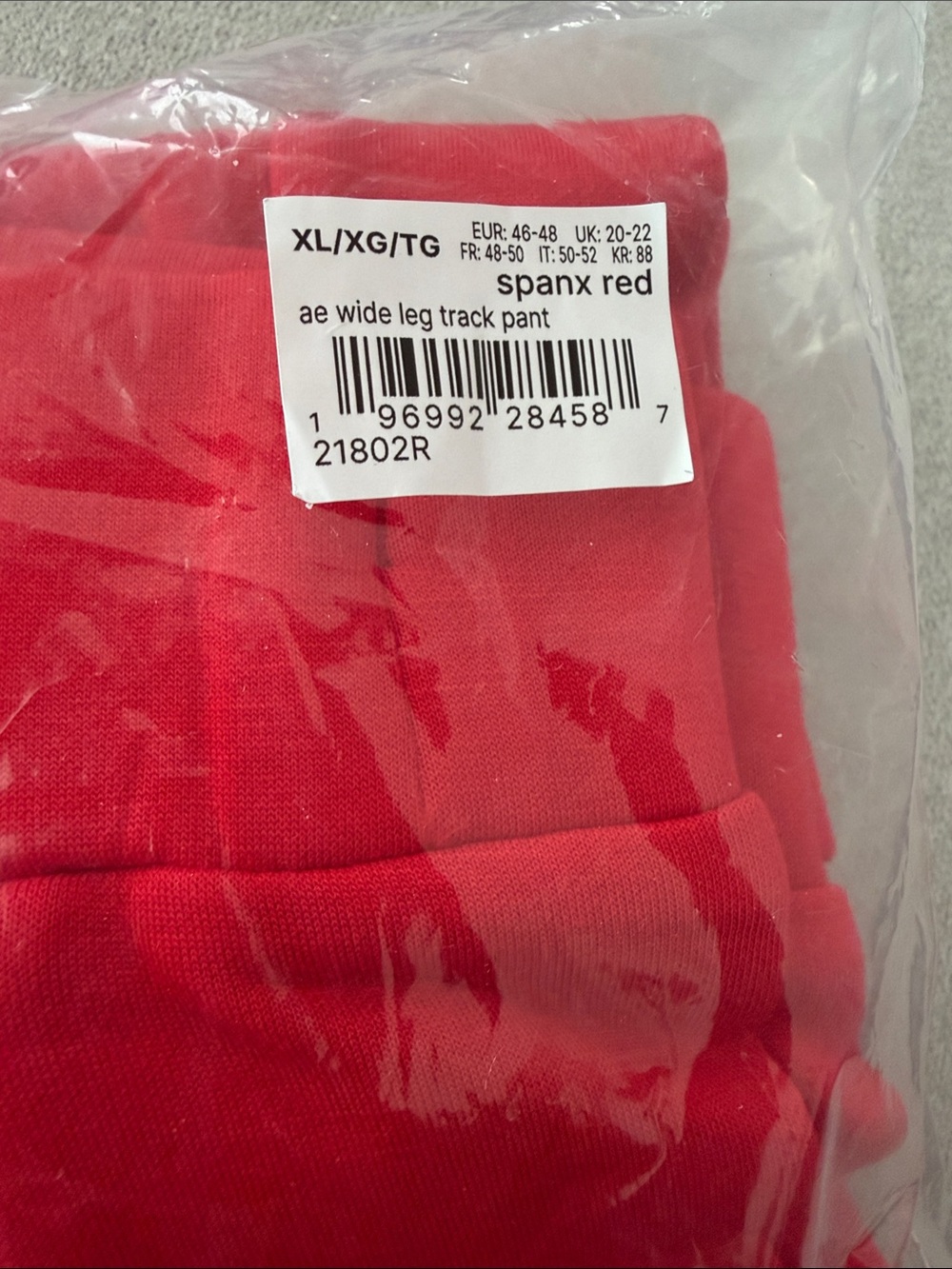 SPANX Red Wide-Leg Track Pant